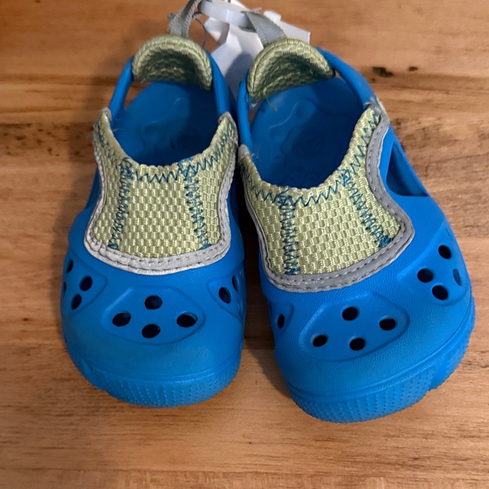 CROCS Kids Blue and Yellow Water Shoes